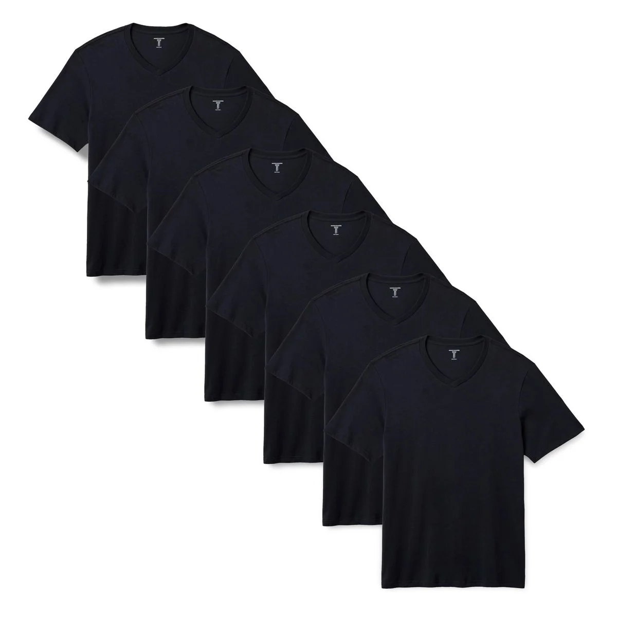 Amazon Essentials Men's Regular-Fit Short-Sleeve Crewneck T-Shirt, Pack of 6, Small