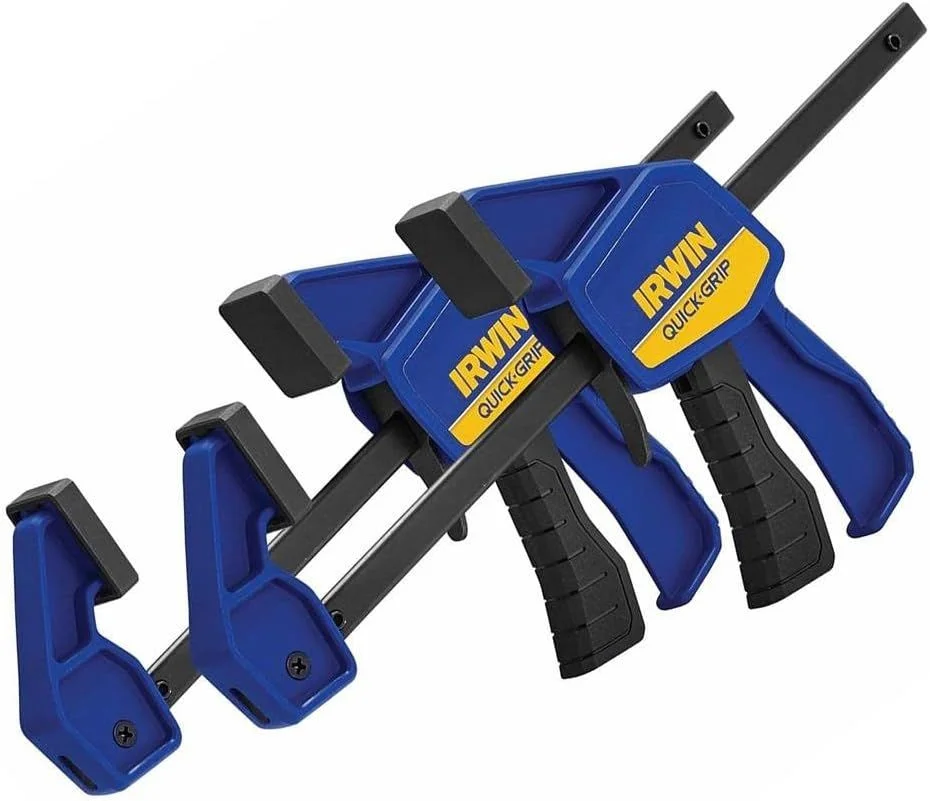 IRWIN QUICK-GRIP Light-Duty 63kg Mini 300mm Trigger Clamp Twin Pack T54122EL7