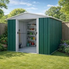 Yardmaster Green 87GEYZ Metal Shed 8' x 7' (2.42m x 2.17m)