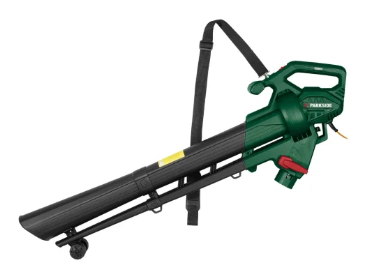 Parkside 3-in-1 Electric Leaf Blower Vacuum Shredder 2600W 34L Bag 10m Cable