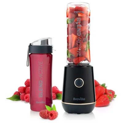 Breville Blend Active Personal Blender & Smoothie Maker VBL251 350W 600ml Bottle Used Like New Black/Gold